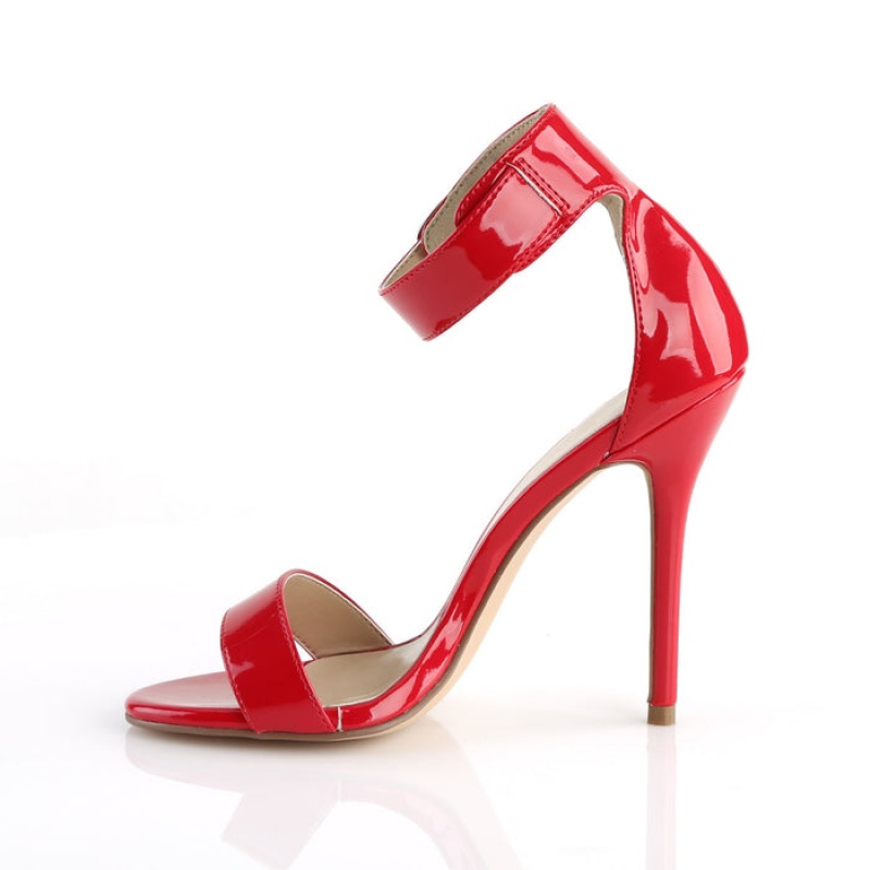 Red Pleaser Amuse-10 Women's Sandals | EC7416095