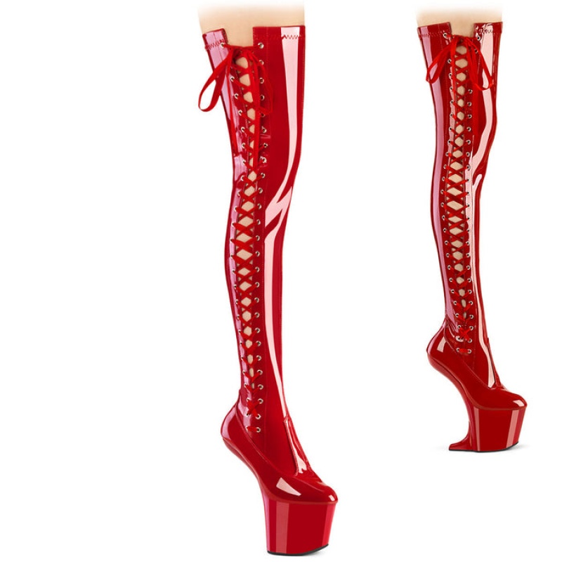 Red Pleaser Craze-3050 Women's Boots | XK3091452