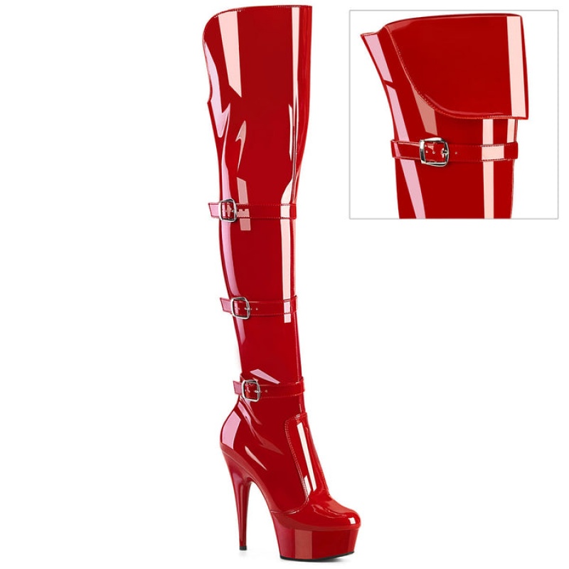 Red Pleaser Delight-3018 Women's Boots | VB3256941