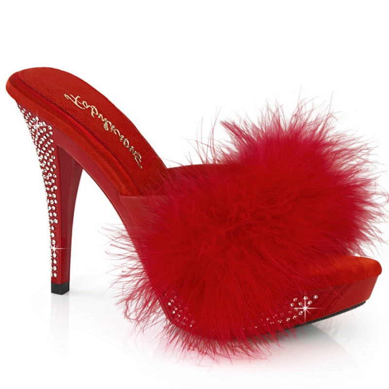 Red Pleaser Elegant-401F Women's Slides | YR1657849