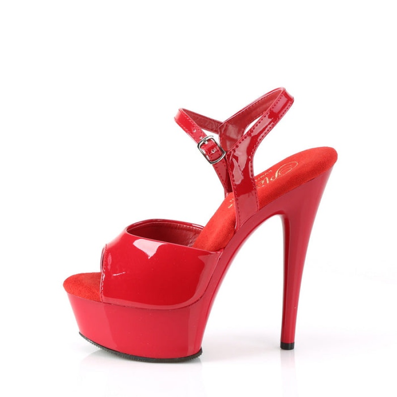 Red Pleaser Excite-609 Women's Sandals | VK8720346