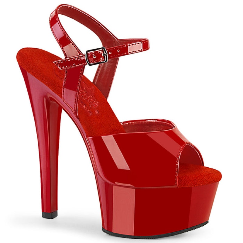 Red Pleaser Gleam-609 Women's Sandals | LN7205198