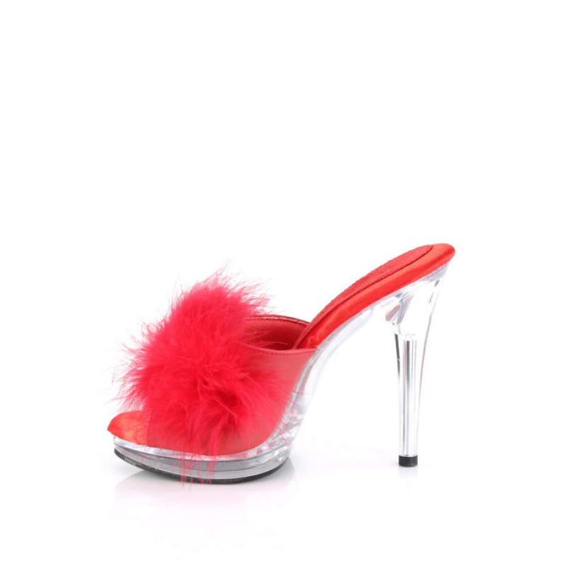 Red Pleaser Glory-501F-8 Women's Slides | ZW6258741