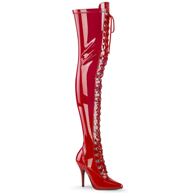 Red Pleaser Seduce-3024 Women's Boots | WV3167029