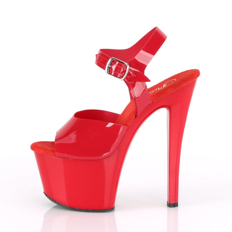 Red Pleaser Sky-308N Women's Sandals | CI2413560