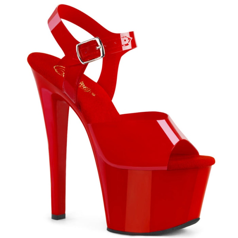 Red Pleaser Sky-308N Women's Sandals | CI2413560