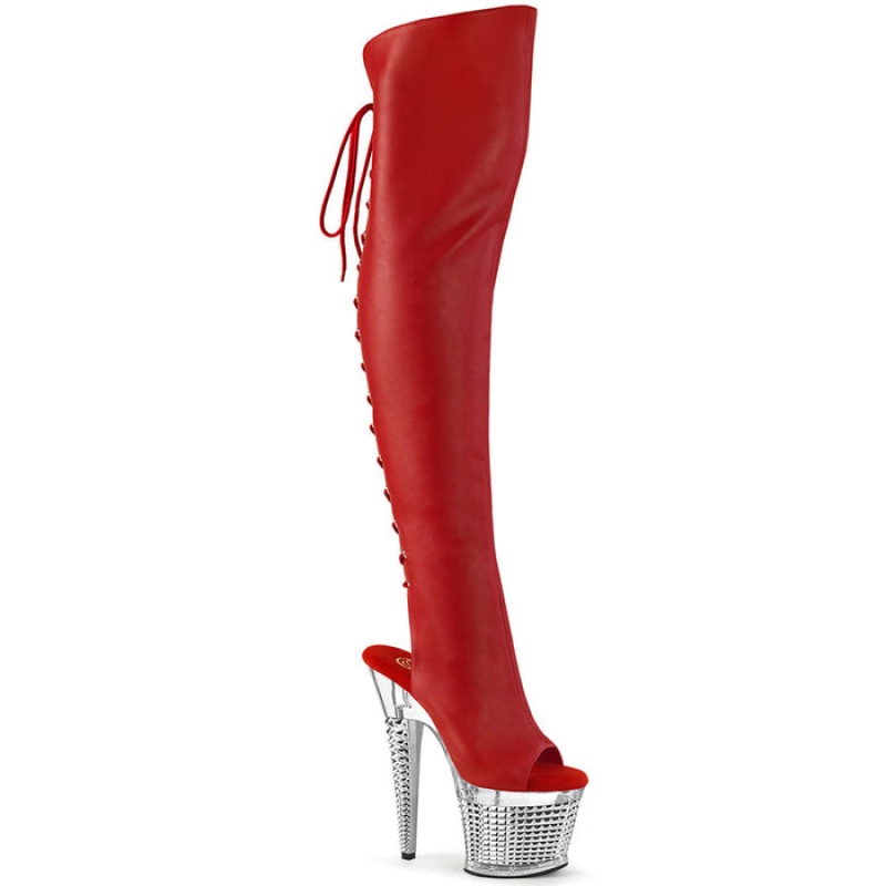 Red Pleaser Spectator-3019 Women's Boots | SO1802745