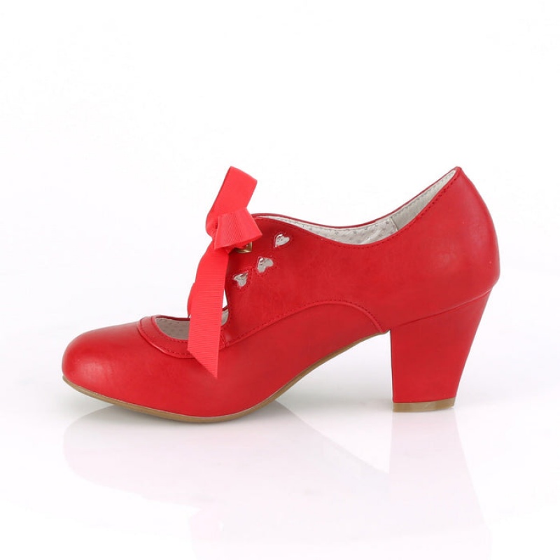 Red Pleaser Wiggle-32 Women's Pumps | IU1487365