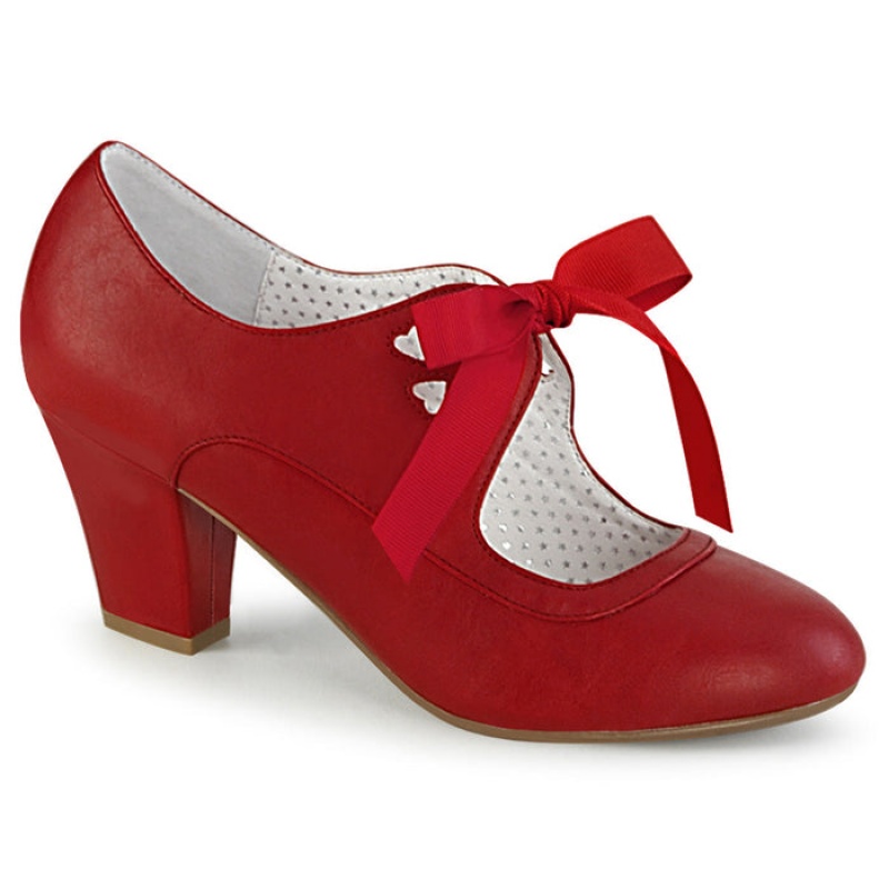 Red Pleaser Wiggle-32 Women's Pumps | IU1487365