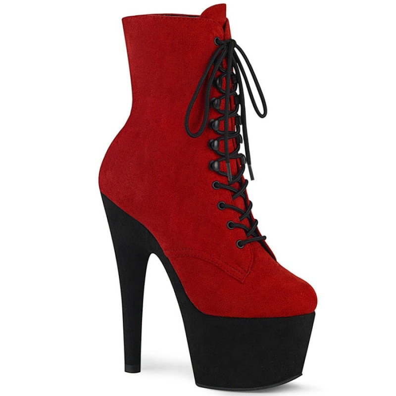 Red / Black Pleaser Adore-1020FSTT Women's Boots | RX8920745