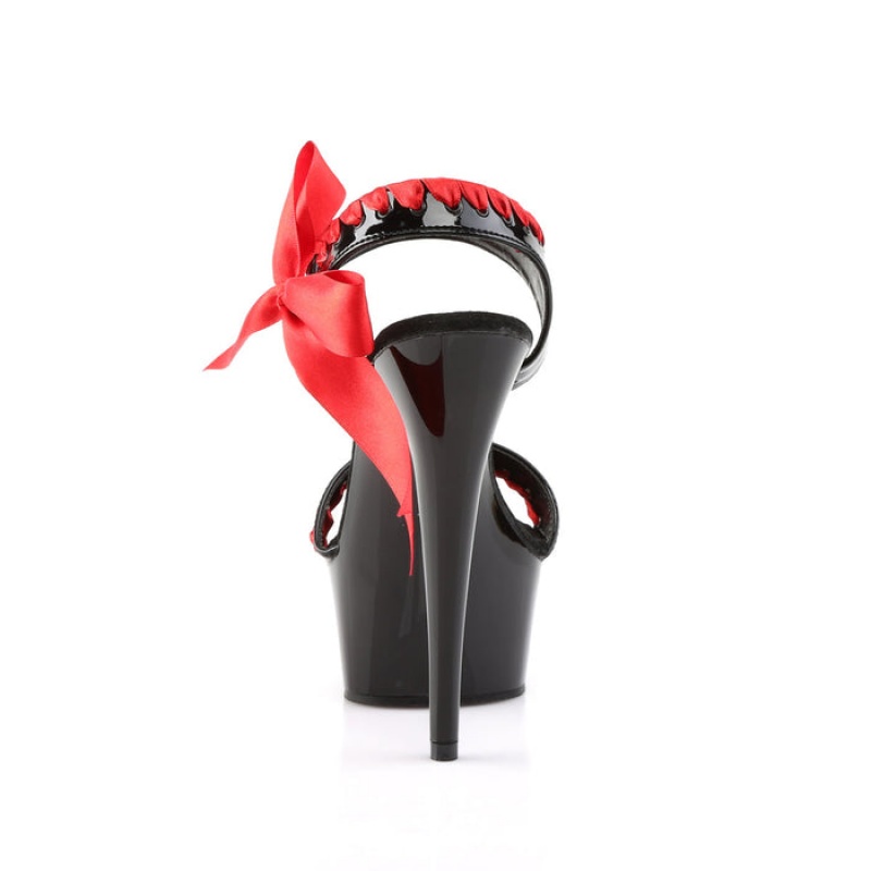 Red / Black Pleaser Delight-615 Women's Sandals | GY3190824