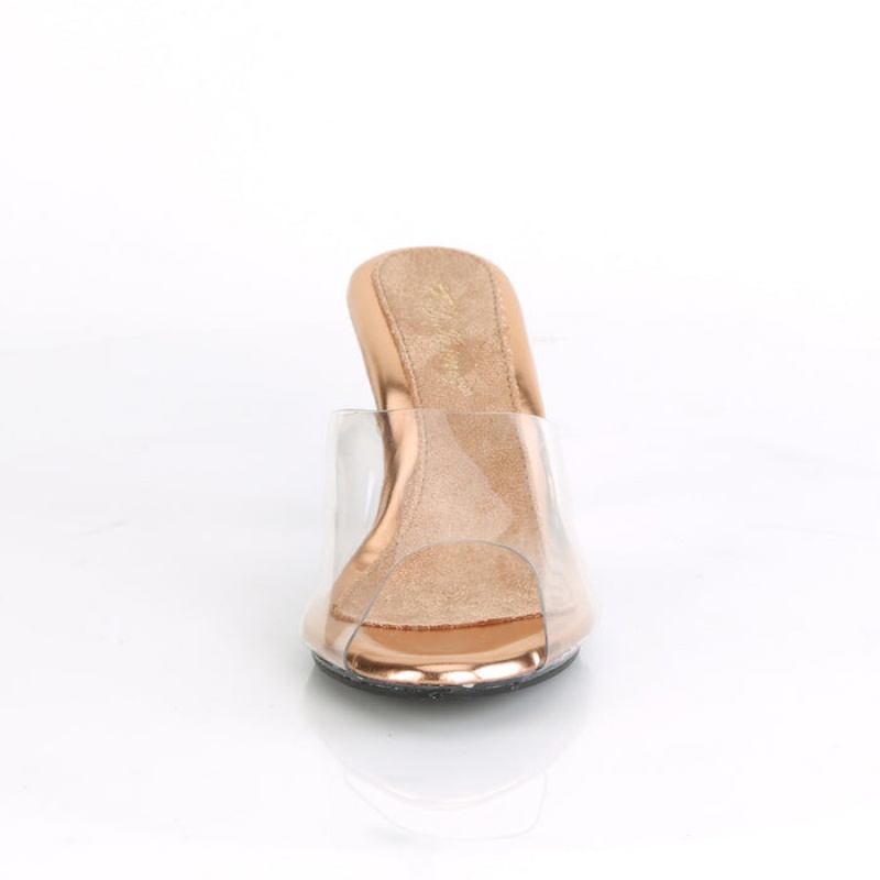 Rose / Gold Pleaser Belle-301 Women's Slides | PX1459826