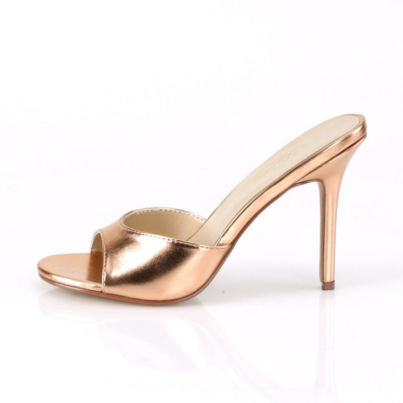 Rose / Gold Pleaser Classique-01 Women's Slides | MY5471836