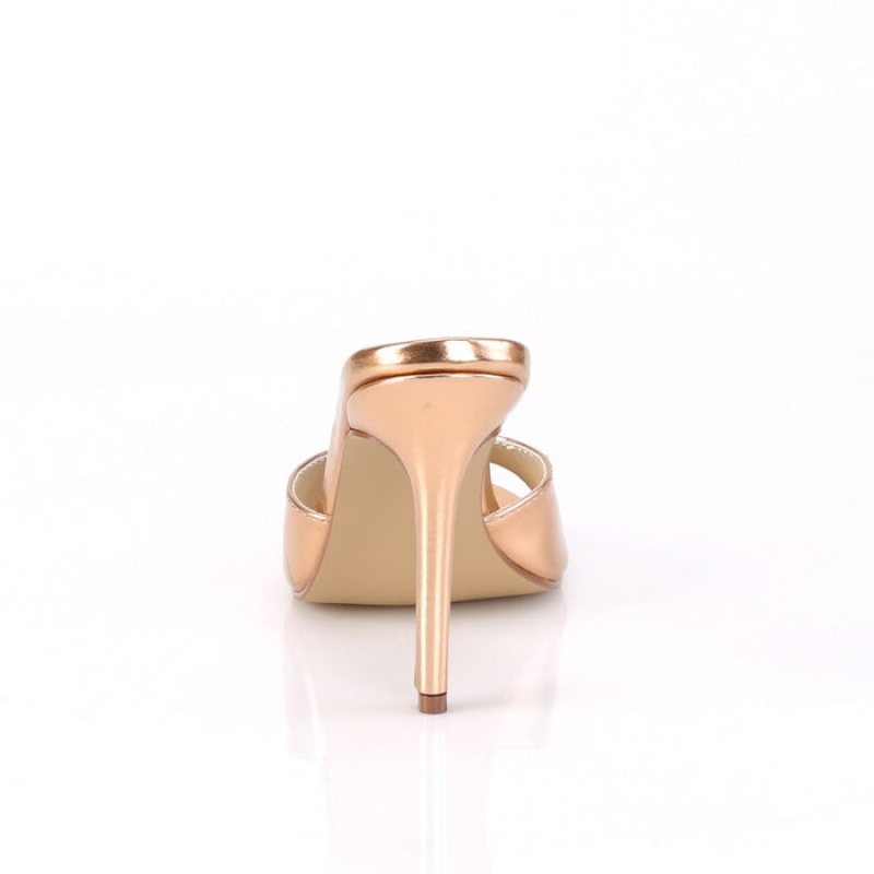 Rose / Gold Pleaser Classique-01 Women's Slides | MY5471836