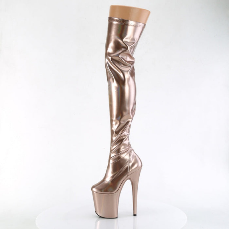 Rose / Gold Pleaser Flamingo-3000HWR Women's Boots | CO5764218