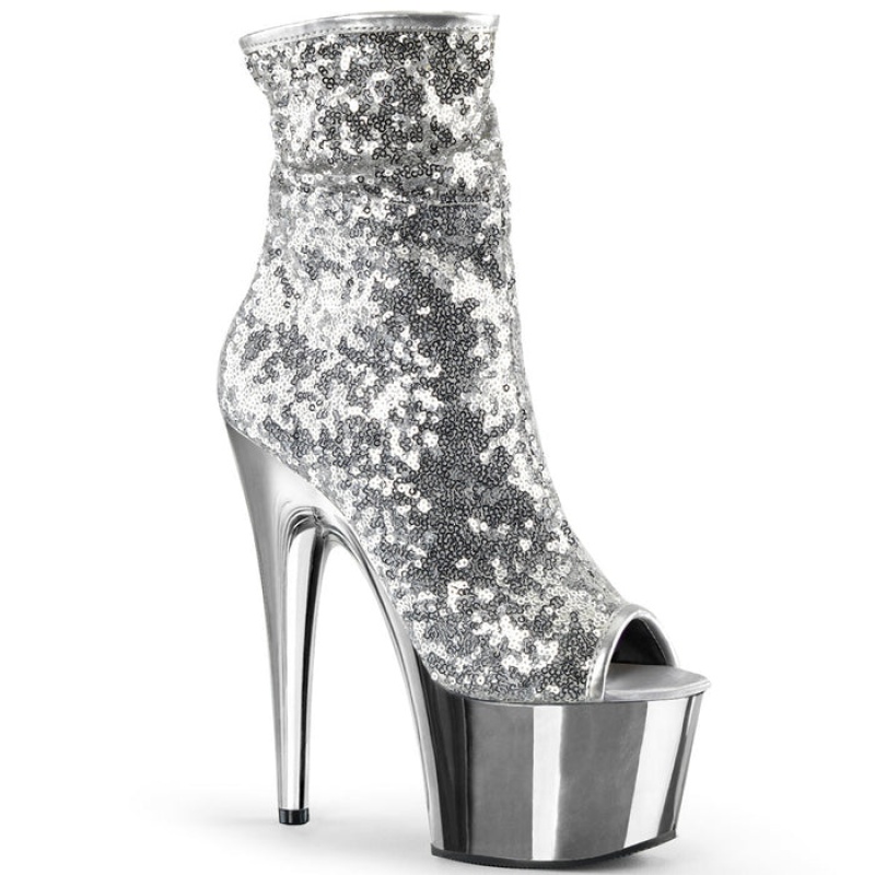 Silver Pleaser Adore-1008SQ Women's Boots | MY0465921