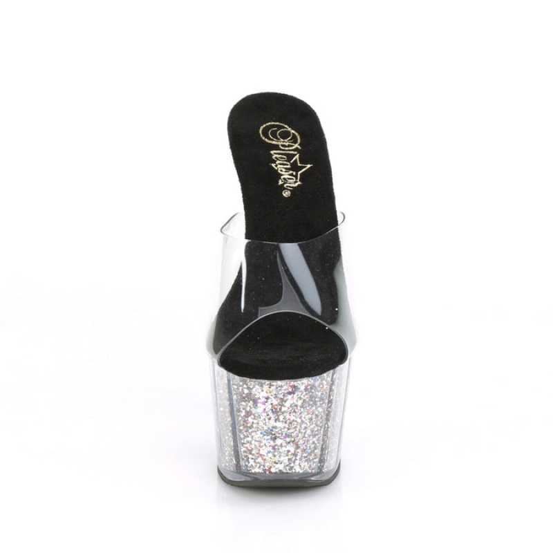 Silver Pleaser Adore-701CG Women\'s Slides | XO1845726