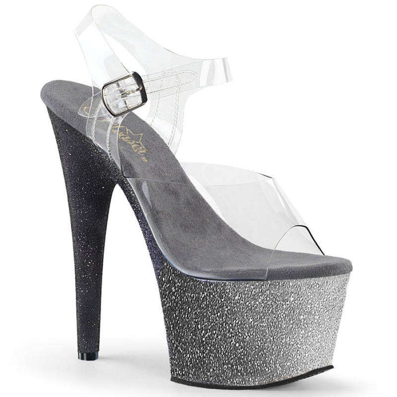 Silver Pleaser Adore-708OMBRE Women's Sandals | CO0719862