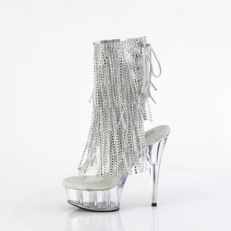 Silver Pleaser Delight-1017RSF Women's Boots | DK8023549