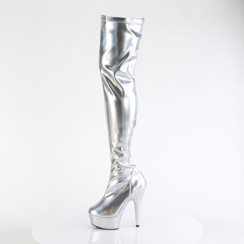 Silver Pleaser Delight-3000HWR Women's Boots | QT8927506