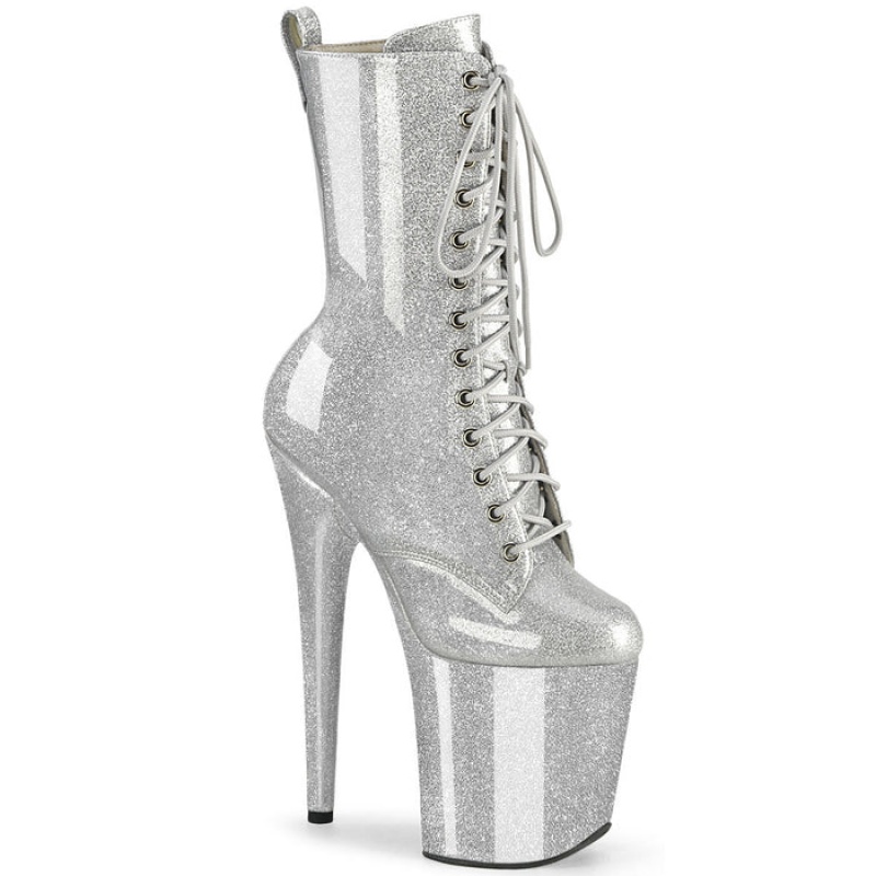 Silver Pleaser Flamingo-1040GP Women's Boots | MJ4039156