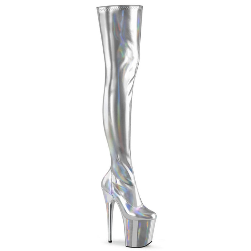 Silver Pleaser Flamingo-3000HWR Women's Boots | QS3869721