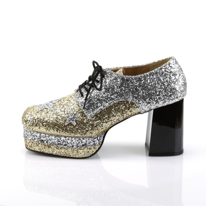 Silver Pleaser Glamrock-02 Women's Shoes | UH9134782