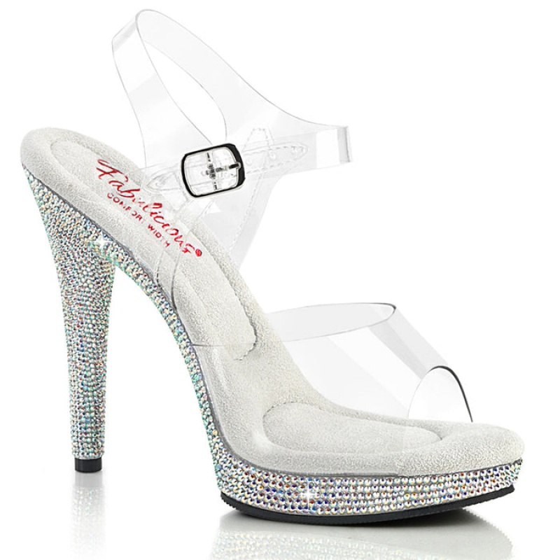 Silver Pleaser Glory-508DM Women's Sandals | ZA0983267