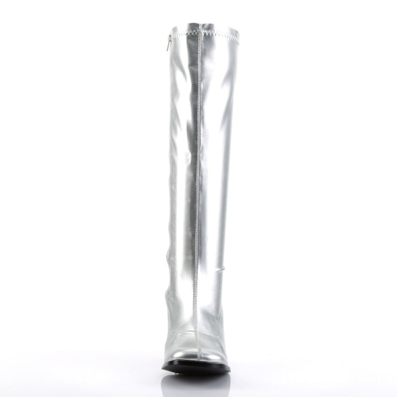 Silver Pleaser Gogo-300 Women\'s Boots | AL7128654