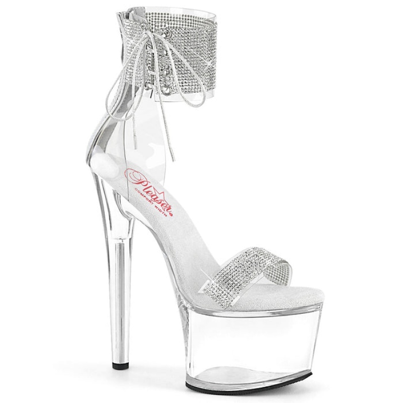 Silver Pleaser Passion-727RS Women's Sandals | RL4609178