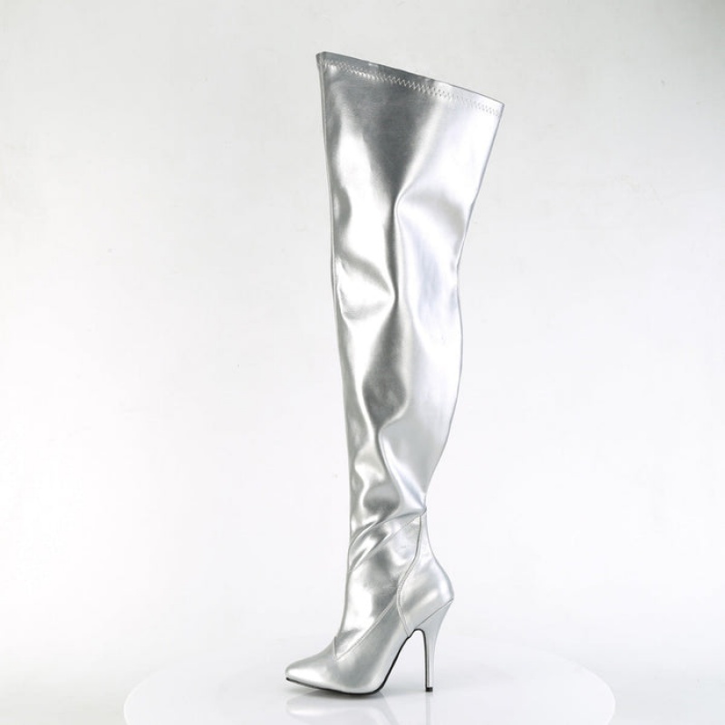 Silver Pleaser Seduce-3000WC Women's Boots | QN8123470