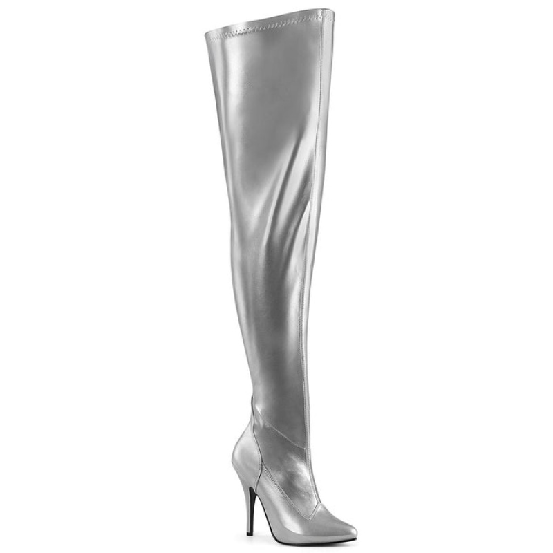 Silver Pleaser Seduce-3000WC Women's Boots | QN8123470