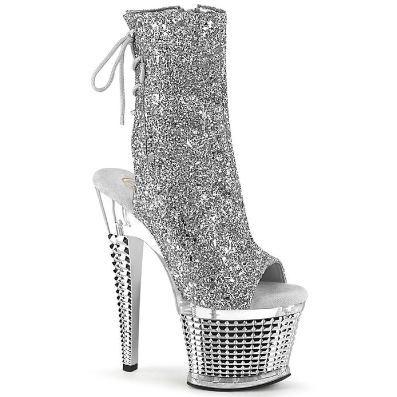 Silver Pleaser Spectator-1018G Women's Boots | HE8017639