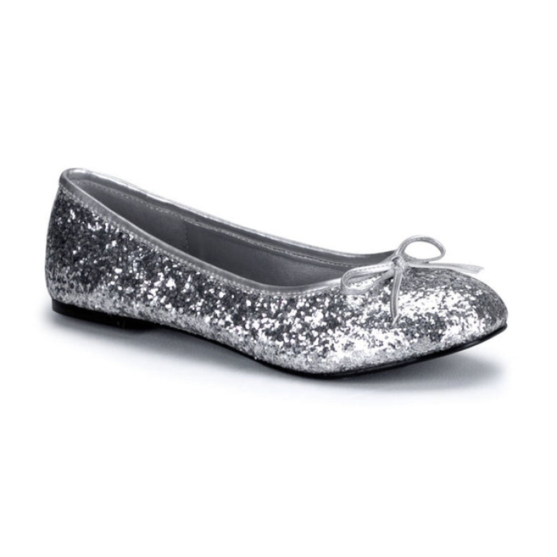 Silver Pleaser Star-16G Women's Flats | GI9014528