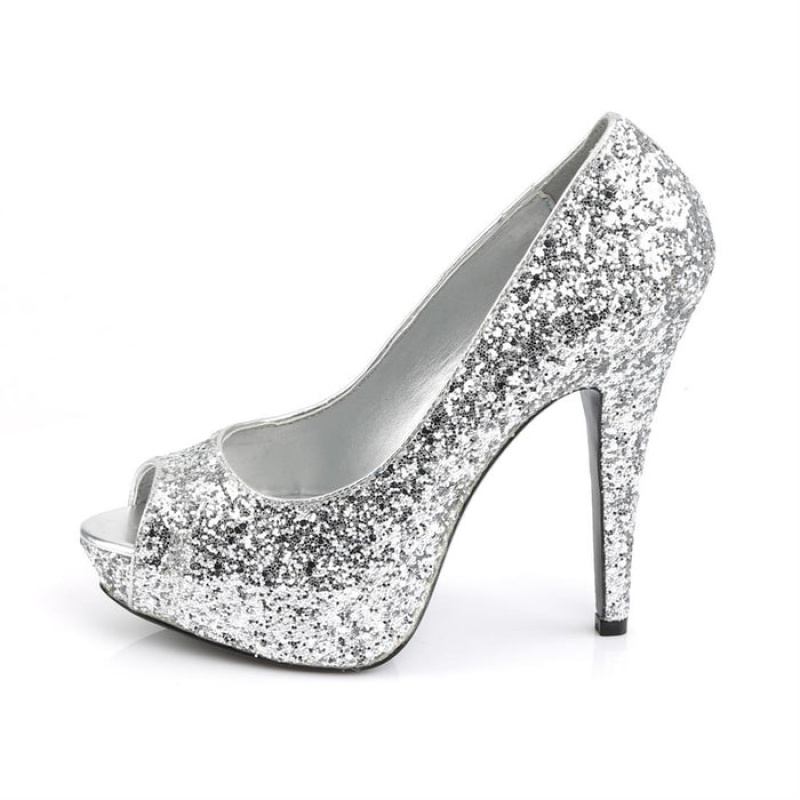 Silver Pleaser Twinkle-18G Women's Pumps | GO4051736