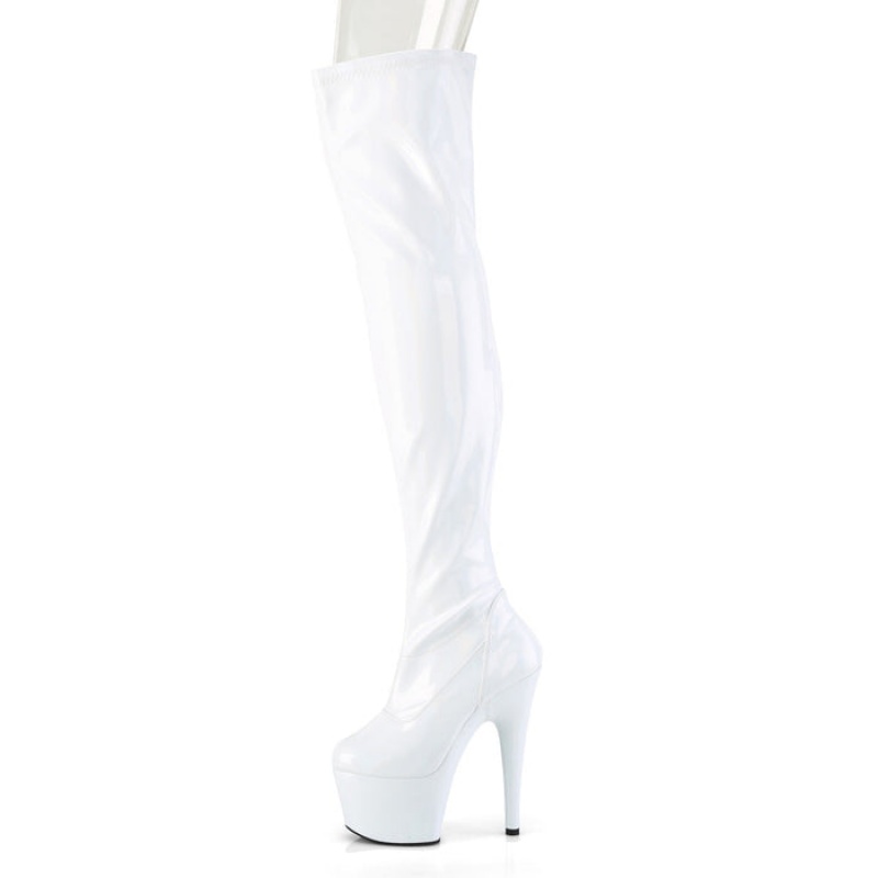 White Pleaser Adore-3000HWR Women's Boots | FU6420197