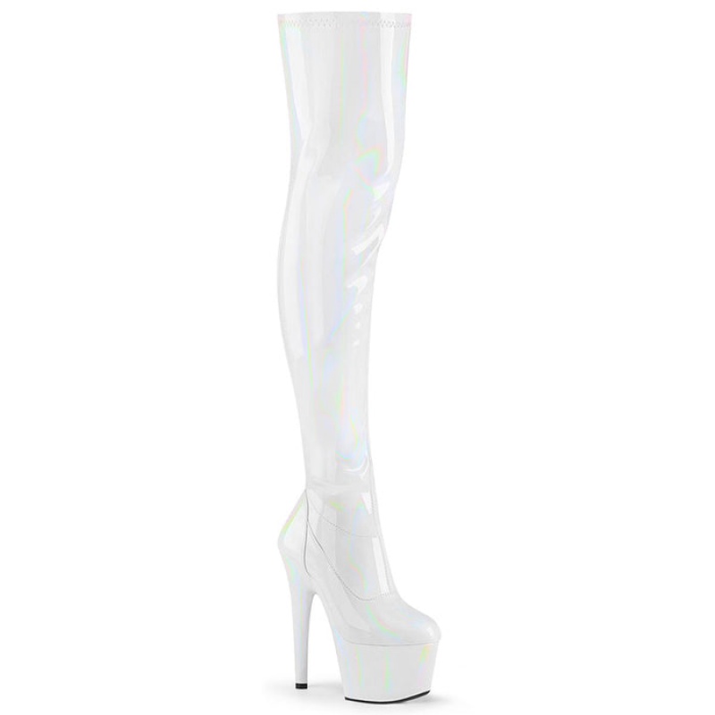 White Pleaser Adore-3000HWR Women's Boots | FU6420197