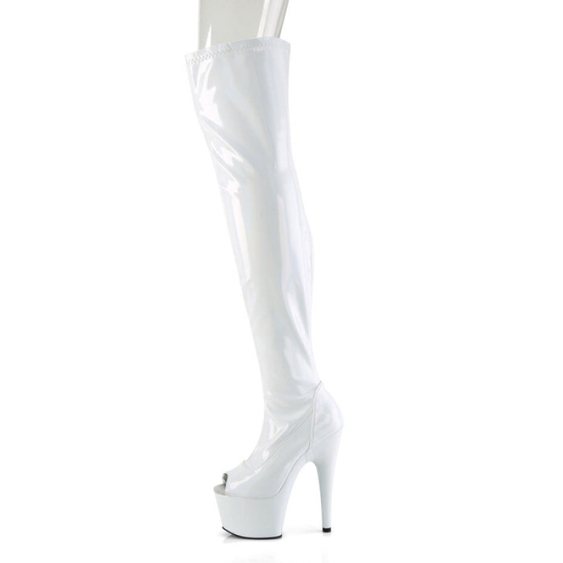 White Pleaser Adore-3011HWR Women's Boots | QH6248503