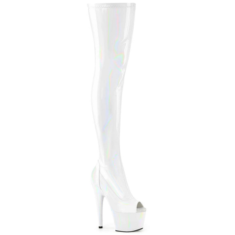 White Pleaser Adore-3011HWR Women's Boots | QH6248503