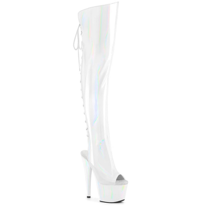 White Pleaser Adore-3019HWR Women's Boots | FZ2806937