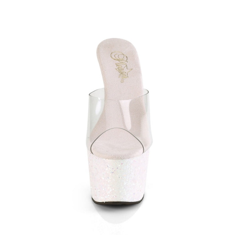 White Pleaser Adore-701LG Women\'s Slides | SP0482169