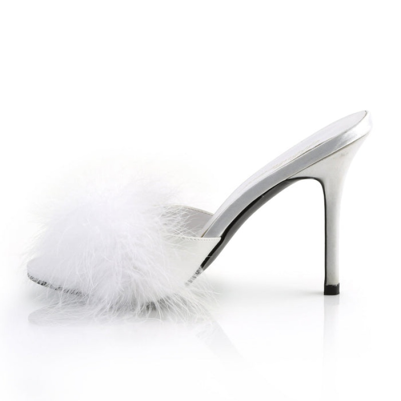 White Pleaser Classique-01F Women's Slides | SZ8205961