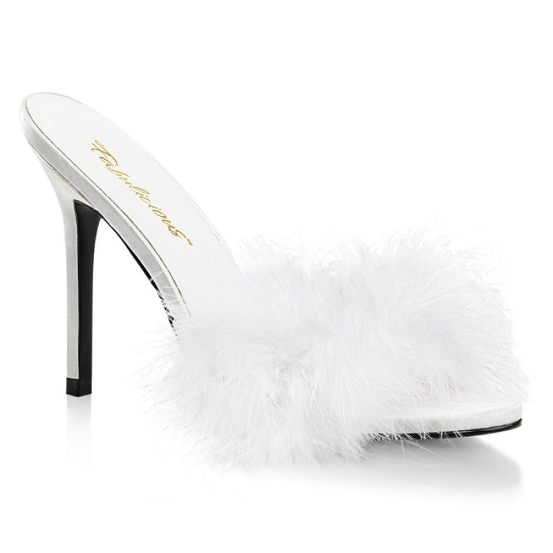 White Pleaser Classique-01F Women's Slides | SZ8205961