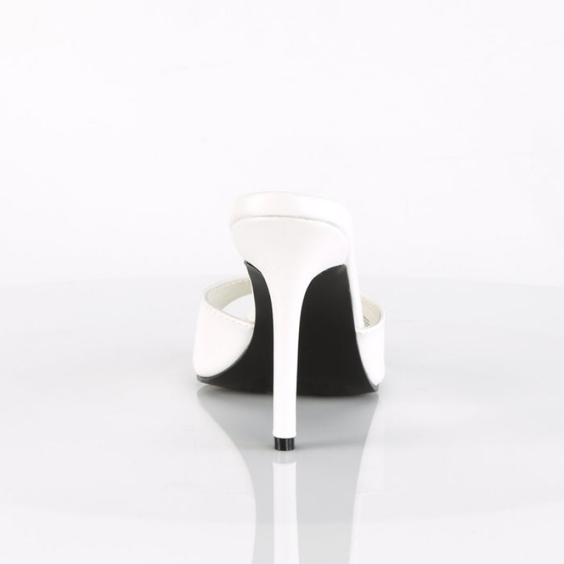 White Pleaser Classique-01 Women's Slides | YW3149856