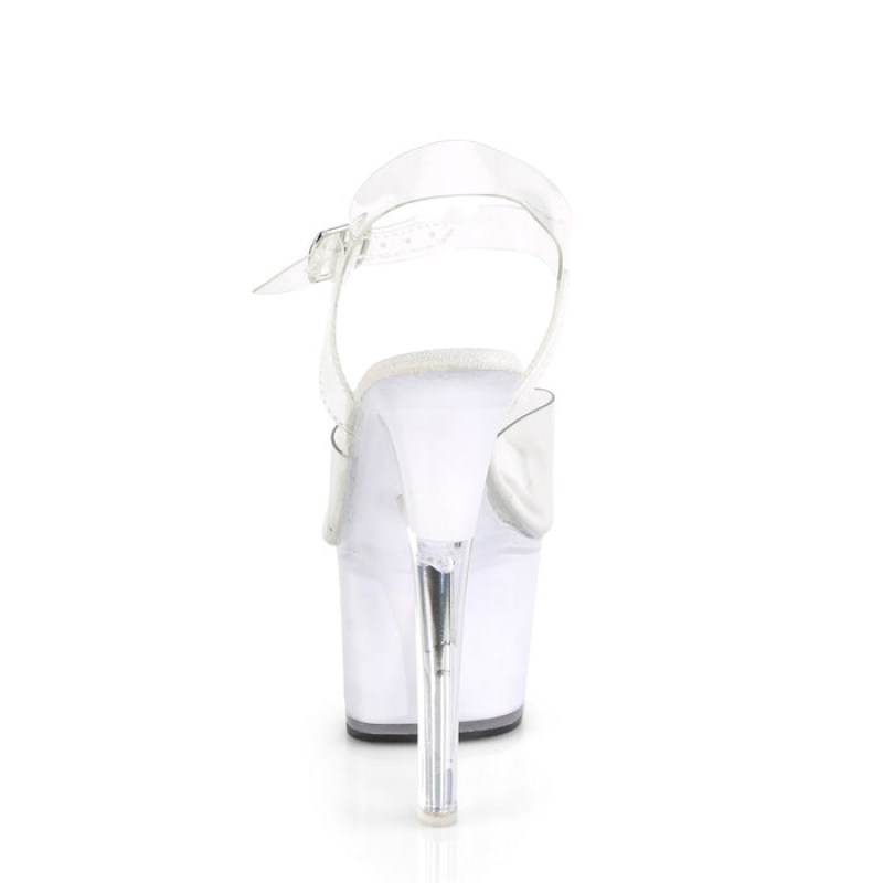 White Pleaser Echolite-708 Women's T-Straps | KP6824501