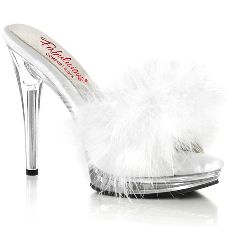 White Pleaser Glory-501F-8 Women's Slides | VN3785142