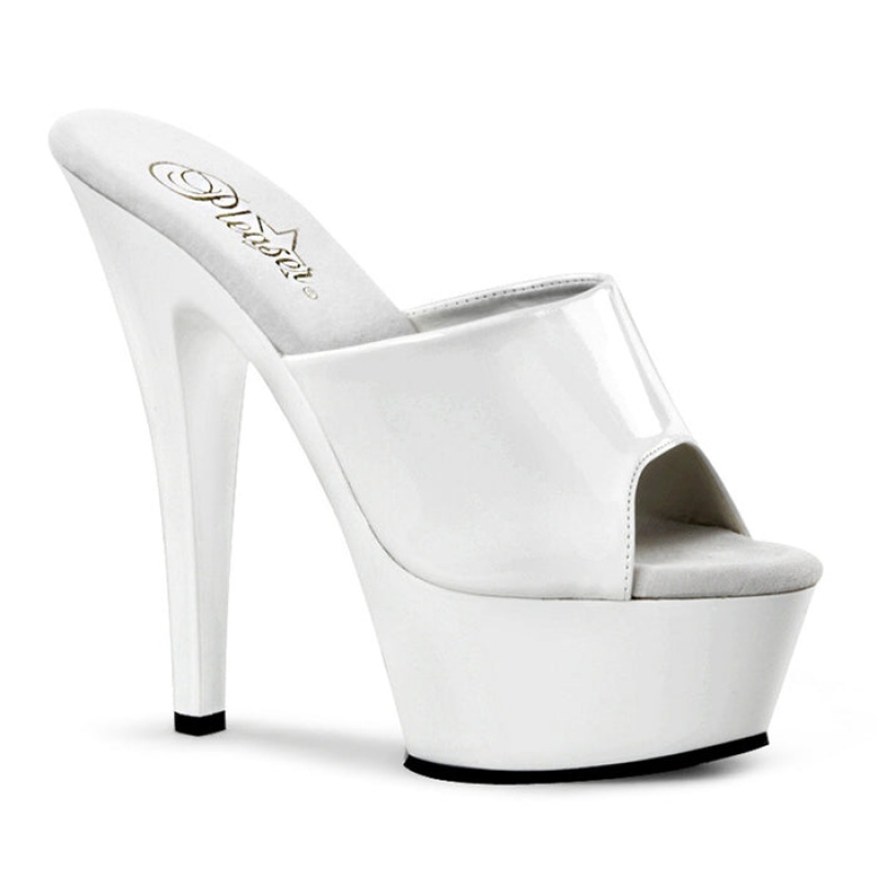 White Pleaser Kiss-201 Women's Slides | GP9452760