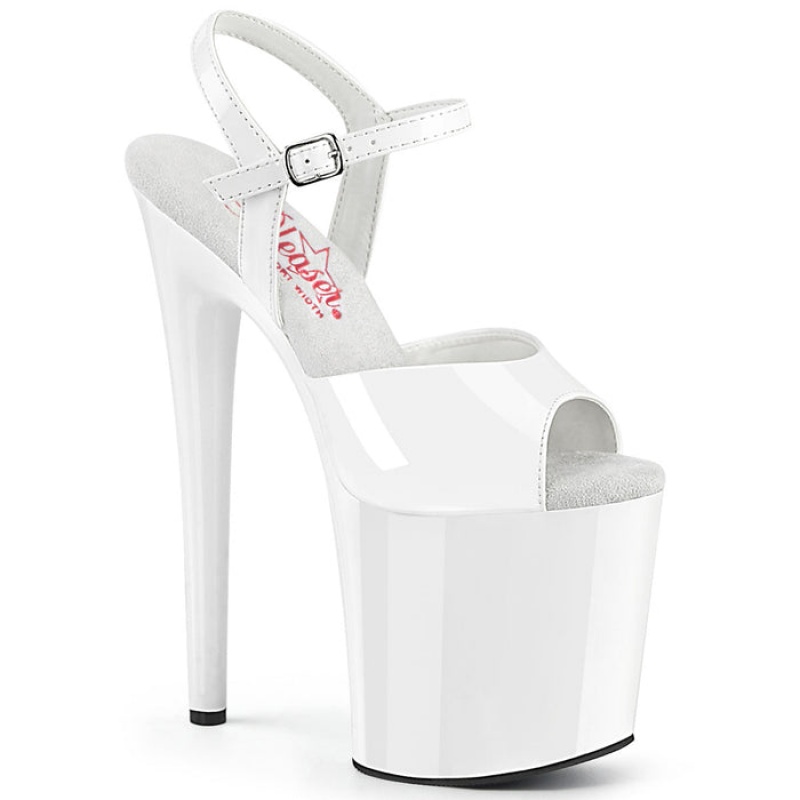 White Pleaser Naughty-809 Women's Sandals | ZO2168750