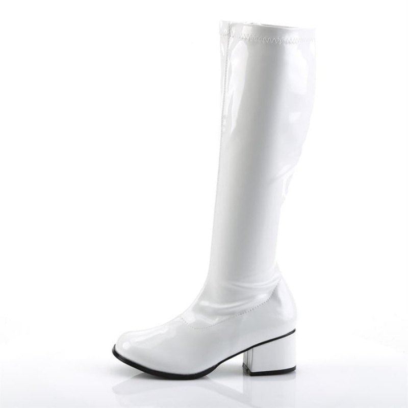 White Pleaser Retro-300 Women's Boots | XS6923854