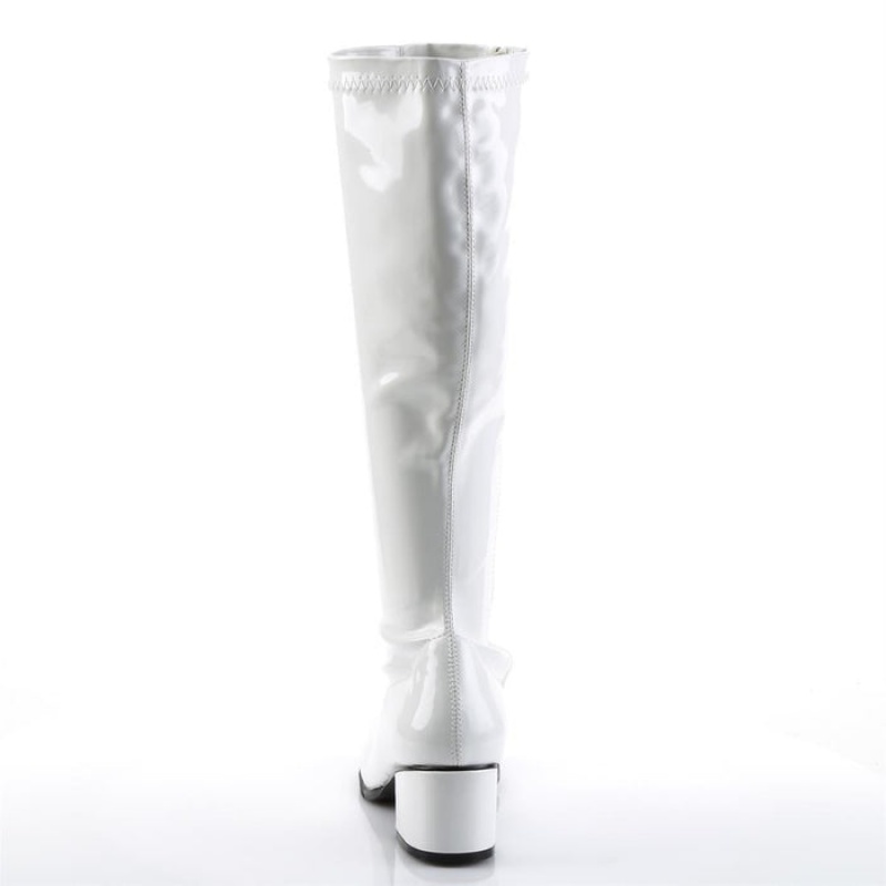 White Pleaser Retro-300 Women's Boots | XS6923854